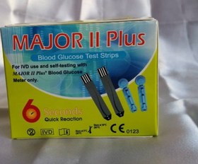 تصویر نوار تست قند خون ماژور 2 پلاس Major 2 Plus Blood Glucose Test Strips