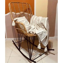 تصویر صندلی راک حصیری Wicker rock chair