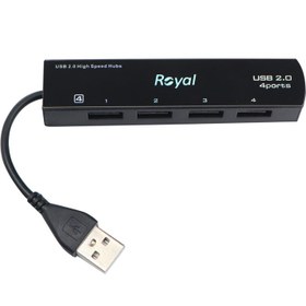 تصویر هاب 4 پورت USB2.0 رویال مدل RH2-428 Royal RH2-428 USB2.0 4port USB HUB