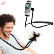 تصویر هولدر و پایه نگهدارنده گردنی چندکاره موبایل و تبلت Multifunctional neck holder for mobile phones and tablets