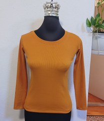 تصویر بلوز زنانه کبریتی یقه گرد - قد 58 قدآستین 53 دورسینه 80 باکشضسانی تا 110 / کبریتی پنبه لطیف / 