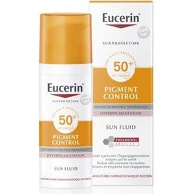 تصویر ضد آفتاب فلوئیدی و ضد لک PIGMENT CONTROL اوسرین +SPF50 EUCERIN PIGMENT CONTROL SUN FLUDE SPF50+ 50 ML