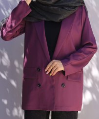 تصویر کت زنانه کرپ بنفش 