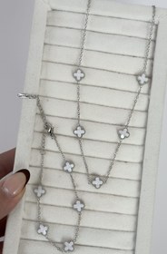 تصویر گردنبند و دستبند ونکلیف گل ریز 