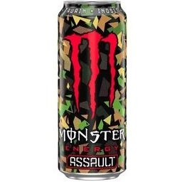 تصویر نوشیدنی انرژی زا انگلیسی مانستر Monster - ASSAULT با طعم جینسینگ 500 میل 