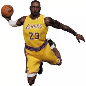 تصویر اکشن فیگور لبرون جیمز LeBron James برند مافکس Los Angeles Lakers Los Angeles Lakers