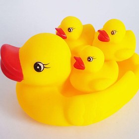 تصویر عروسک حمام کودک طرح اردک کد mg551 مجموعه 4 عددی 