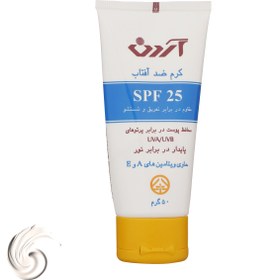 تصویر کرم ضد آفتاب بدون رنگ آردن مدل SPF25 محافظ UVA ،UVB و ضد آب، مناسب انواع پوست وزن 50 گرم 