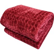 تصویر پتو نرمینه بافت مدل نگین طرح قلبی سایز ۲۱۵x۲۳۵ سانتی متر 