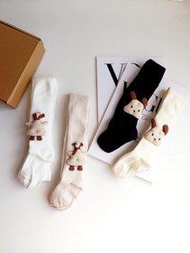 تصویر جورابشلواری بچگانه عروسکی - سفید / S:یک تاسه سال / اردک 