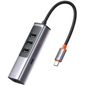 تصویر هاب تایپ‌ سی با 5 پورت مک‌ دودو MCDODO USB-C USB3.0x4+PD100W HU-112 