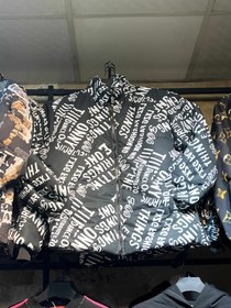 تصویر کاپشن مردانه مشکی قواره باکسی داخل پشم شیشه - XXL 