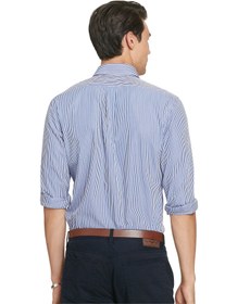 تصویر پیراهن آکسفورد رالف لورن Ralph Lauren STRIPED POPLIN SPORT SHIRT Blue/White 