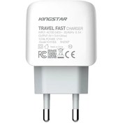 تصویر شارژر دیواری کینگ استار مدل KW163C توان 17 وات KingStar KW163C Wall Charger