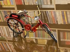 تصویر ماکت دوچرخه ی فلزی 