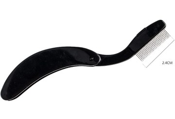 تصویر شانه مژه و ابرو فلزی تاشو 