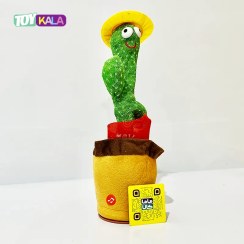 تصویر اسباب بازی کاکتوس لباسدار شارژی مدل کلاه دار Rechargeable, dressed-up cactus toy with a hat