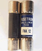 تصویر فیوز استوانه ای ، باسمن ،Cooper Bussmann Fusetron Dual Element Fuse Fna-12 Surplus FNA12 