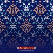 تصویر وکتور پترن اسلیمی گلدار 