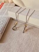 تصویر گردنبند آغوش استیل با سنگ سواروسکی سایز ۴۵ سانتیمتر 