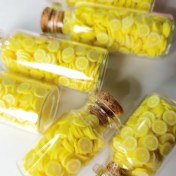 تصویر مهره تزیینی فیمو لیمویی 