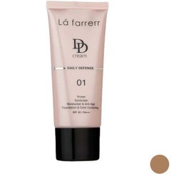 تصویر دی دی کرم لافارر رنگ 01 هلویی روشن مناسب انواع پوست 33 میلی لیتر La Farrerr DD Cream For All Skin Types 33 ml
