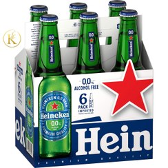 تصویر آبجو بدون الکل کلاسیک هاینیکن ۳۳۰ میلی لیتر باکس 6 عددی Classic Heineken Non Alcoholic Beer 330 Ml