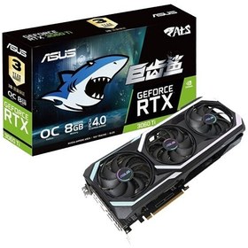 تصویر کارت گرافیک استوک ایسوس 3060 Ti Asus Shark 8GB ASUS Dual GeForce RTX 3060 OC 12GB GDDR6