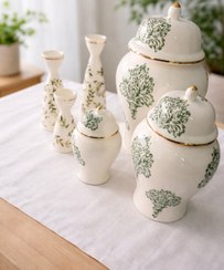 تصویر جینجر جار داموس(ست کامل)+شمعدان Jinjer jar