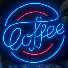 تصویر تابلو نئون قهوه، تابلو نئون کافی شاپ coffee neon sign