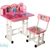 تصویر میز و صندلی تحریر کودک کیدکو طرح کیتی Kidkito's baby desk and chair