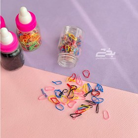 تصویر کش مو چهل گیس رنگی طرح شیشه شیر 