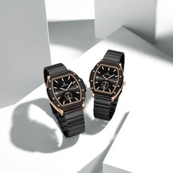 تصویر ست ساعت مچی ناوی فورس مدل NF8068 مشکی رزگلد 