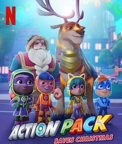 تصویر خرید DVD انیمیشن The Action Pack Saves Christmas 2022 با دوبله فارسی 