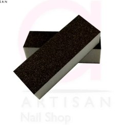 تصویر بافر کاشت ناخن مکعبی دو طرفه قهوه ای (زبر) 