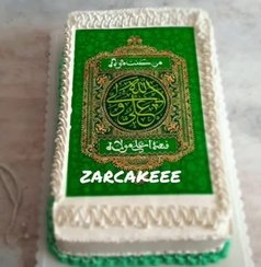 تصویر کیک خامه ای ۱۱ کیلوگرمی با فیلینگ موز و گردو 