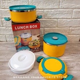 تصویر ظرف غذا ۲ طبقه lunch box