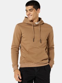 تصویر هودی ساده با آستین بلند برند only & sons Basic Long Sleeve Hoodie