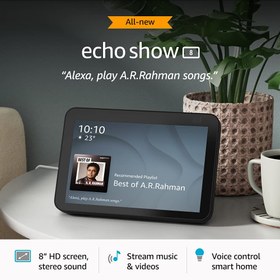 تصویر اسپیکر هوشمند آمازون مدل Echo Show 8 رنگ مشکی 