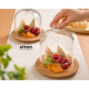 تصویر ظرف پنیر با صفحه چوبی لیمون کد 2240 