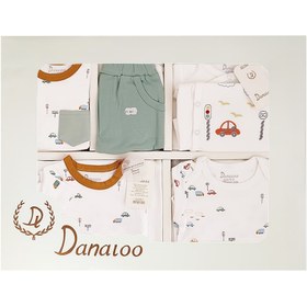 تصویر ست لباس نوزده تکه بیمارستانی نوزاد طرح چراغ راهنمایی دانالو Danaloo Danaloo Traffic Light 19-Piece Baby Hospital Clothing Set