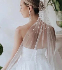تصویر تور عروس مرواریدی 