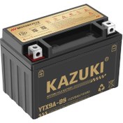 تصویر باتری موتورسیکلت ۹ آمپر کوتاه کازوکی تحت لیسانس ژاپن 