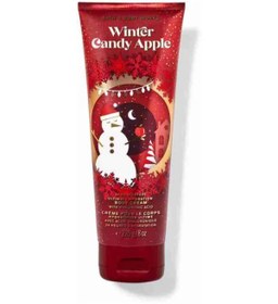 تصویر کرم بدن مرطوب کننده قوی و عطری بت اند بادی ورکس وینتر کندی اپل BATH AND BODY WORKS Body Cream Winter Candy Apple 