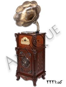 تصویر گرامافون مبله آنتیک ۵ کاره مدل۲۲۲۱ Gramophone antique 2221