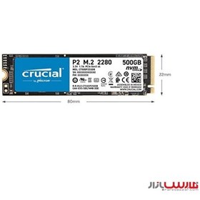 تصویر اس اس دی P2 اینترنال ۲۵۰ گیگ کروشیال M.2 Crucial P2 NVMe PCIe M.2 250GB Internal SSD