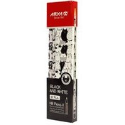 تصویر مداد مشکی آریا مدل سیاه و سفید بسته 12 عددی Arya Black and White HB Pencil 12 pcs - 3049