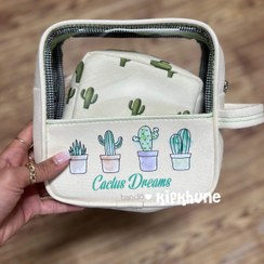 تصویر کیف آرایش دو تیکه کاکتوس 