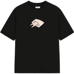 تصویر تیشرت خواب - مشکی / سفید Sleep Tshirt