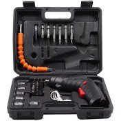 تصویر دریل و پیچ گوشتی شارژی مدل ۴۷ تکه با باتری لیتیومی 